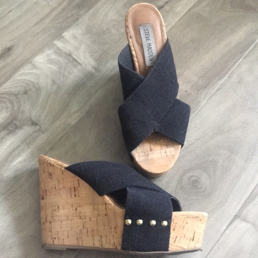 Steve Madden cork wedge sandal